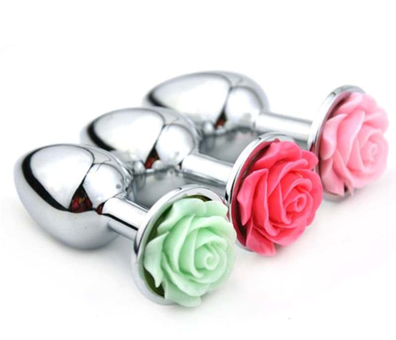BDStyle Flower Steel Butt Plug Medium Premium Stainless Steel Anal Toy - Steel Sex Toys