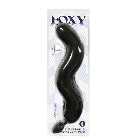 Icon Brands Foxy Tail Silicone Butt Plug with 18 Inch Faux Fur Tail - Realistic Dildos