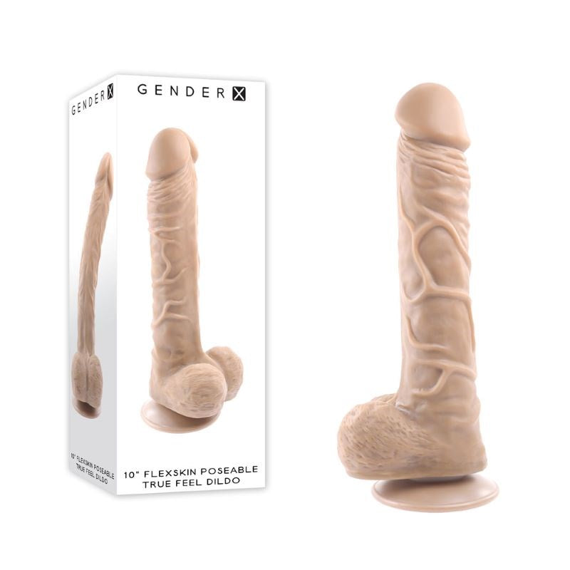 Evolved Gender X 10 Flexskin Poseable True Feel Realistic Dildo - - Realistic Dildos