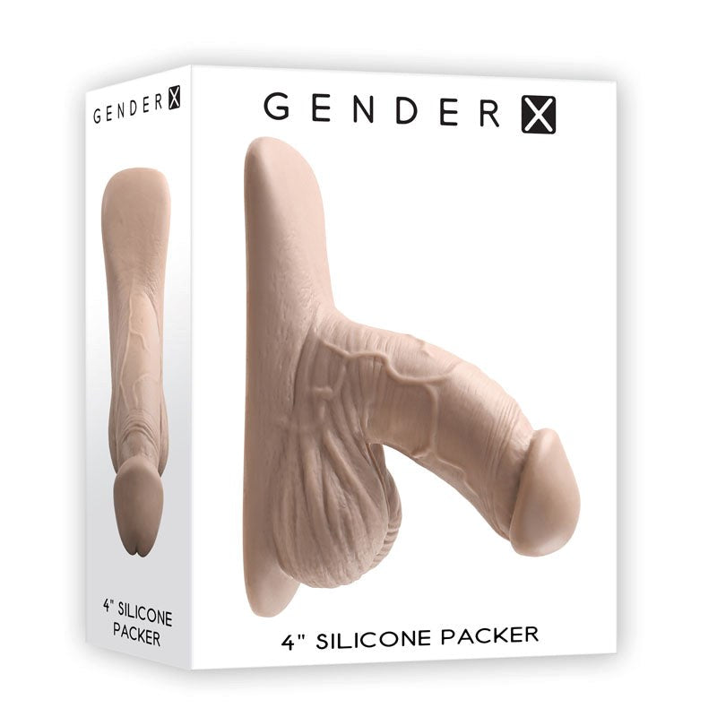 Evolved Gender X Silicone Packer Confident Daily Wear 4 Inch Silicone - - Strap On Sextoys