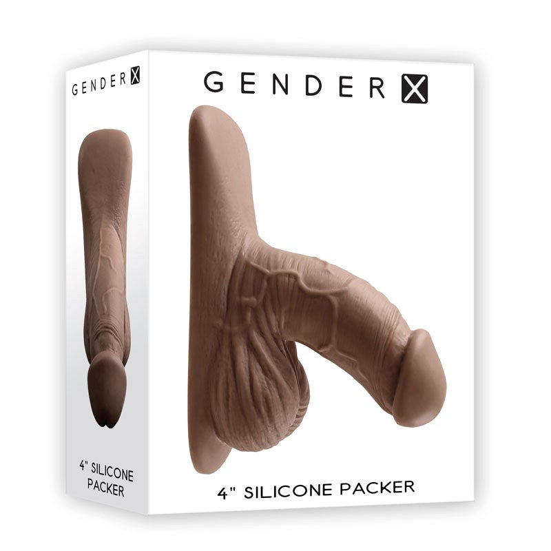 Evolved Gender X Silicone Packer Confident Daily Wear 4 Inch Silicone - - Strap On Sextoys