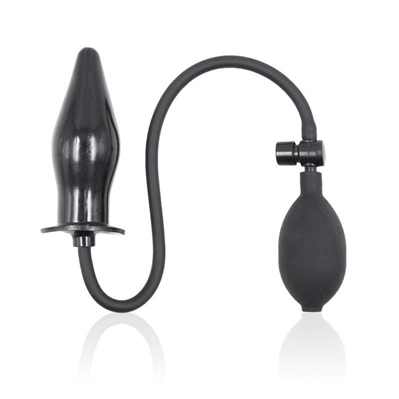 BDStyle Inflatable Anal Plug with Handheld Pump and Quick Release Valve - Clit Ticklers and Pulsators