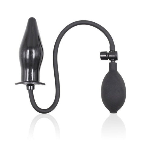 BDStyle Inflatable Anal Plug with Handheld Pump and Quick Release Valve - Clit Ticklers and Pulsators