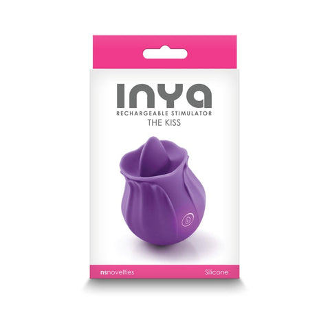 NS Novelties INYA The Kiss Rapid Tongue Stimulator with Pulsating Motion - Glass Sex Toys