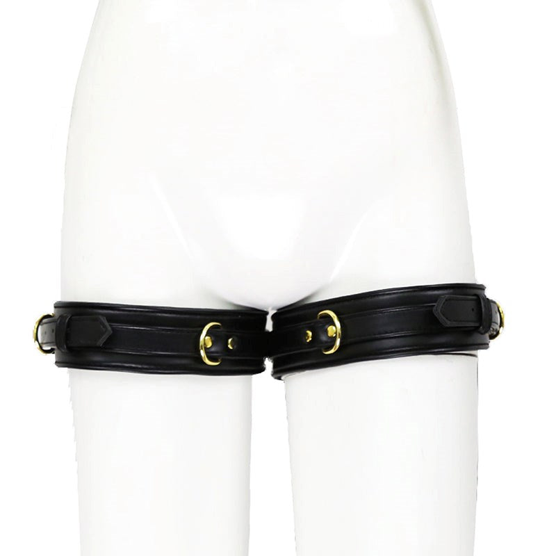 Leather Erotic Thigh Cuffs - - Cuffs and Restraints