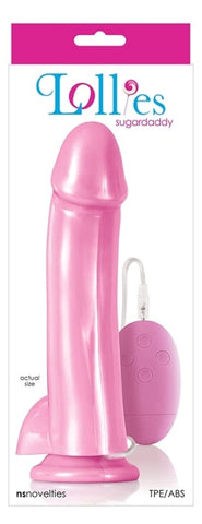 NS Novelties Lollies Sugardaddy Vibrating Dildo with Remote Control - Realistic Dildos