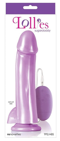NS Novelties Lollies Sugardaddy Vibrating Dildo with Remote Control - Realistic Dildos