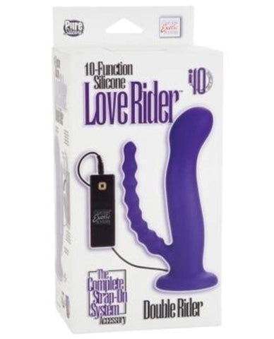 California Exotics Love Rider Double Rider Dual Vibrator with Memory Chip - Strap On Sextoys