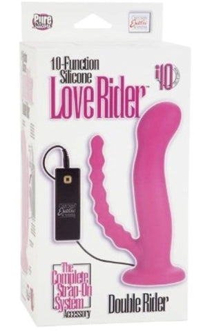 California Exotics Love Rider Double Rider Dual Vibrator with Memory Chip - Strap On Sextoys