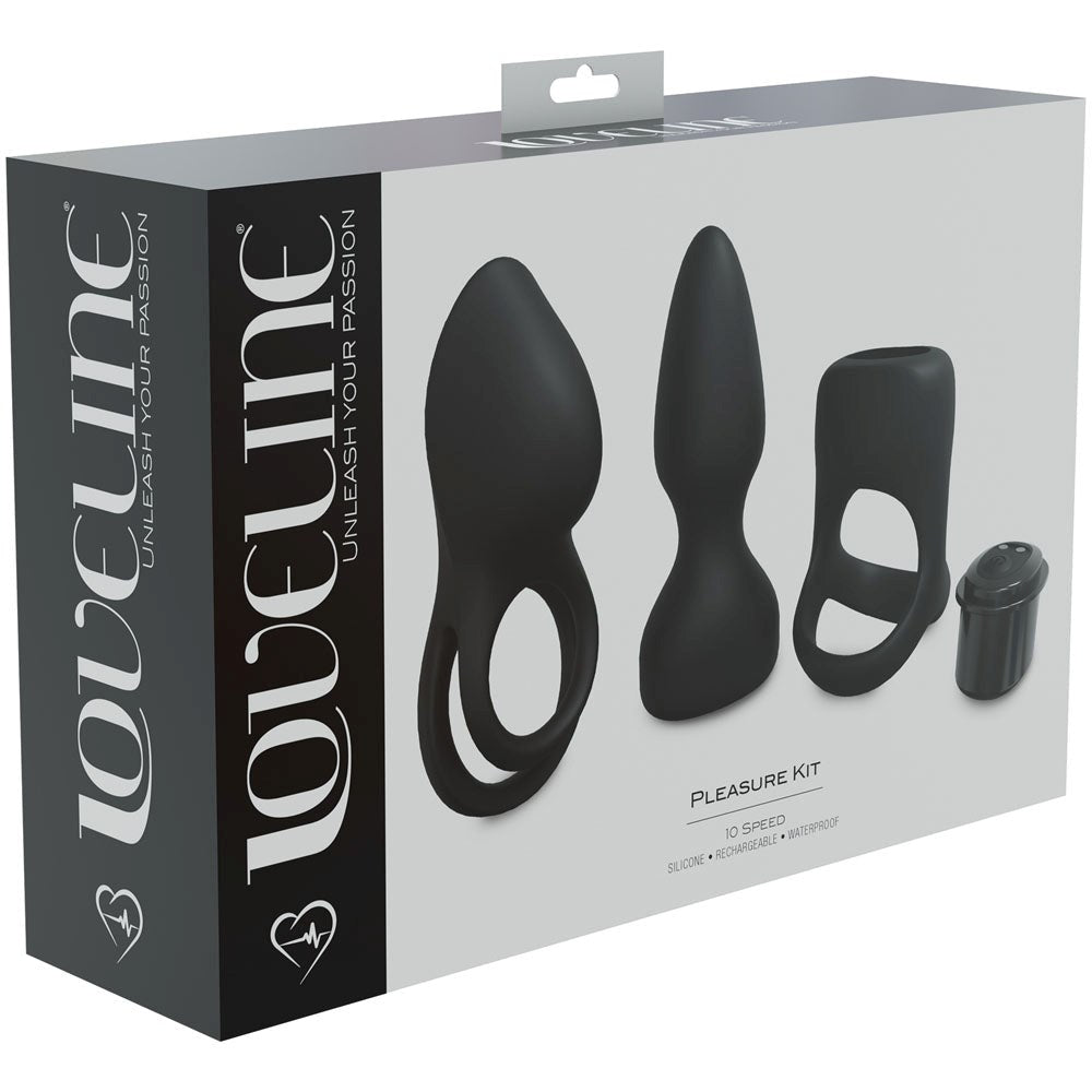 Shots Toys Loveline Pleasure Essentials 3 Piece Vibrator Kit - - Waterproof Vibrators