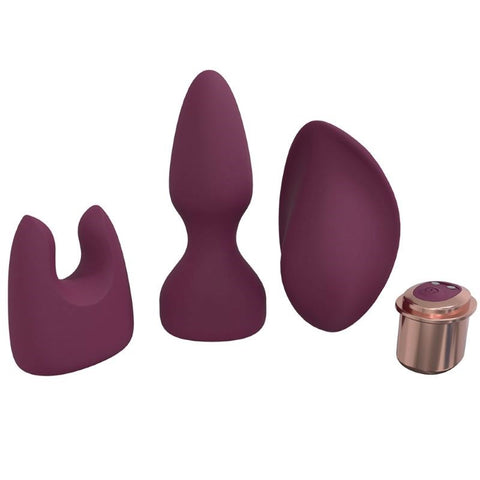 Shots Toys Loveline Pleasure Powerhouse Versatile Intimacy Kit with Bullet - Rabbit Vibrators
