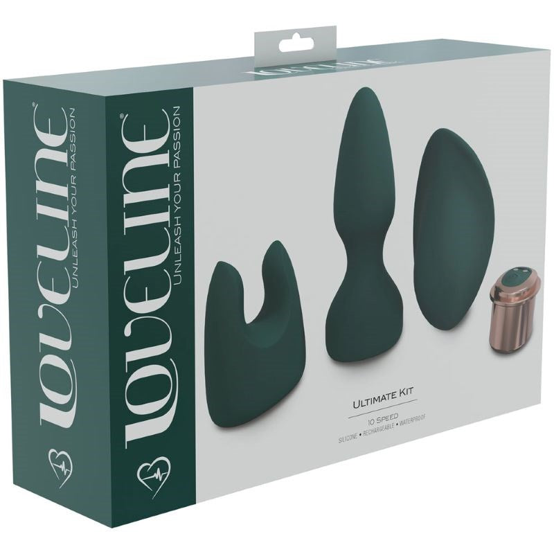 Shots Toys Loveline Pleasure Powerhouse Versatile Intimacy Kit with Bullet - - Rabbit Vibrators