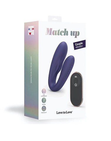 Love To Love Match Up Dual Stimulation Couples Vibrator with Remote Control - Remote Control Vibrators