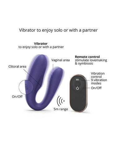Love To Love Match Up Dual Stimulation Couples Vibrator with Remote Control - Remote Control Vibrators