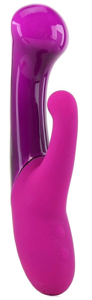 California Exotics Opal Vibrating Dual Massager Glass and Silicone - - Rabbit Vibrators
