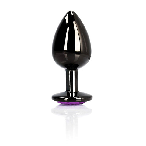 Shots Toys OUCH! Heart Gem Butt Plug Large Aluminum Temperature Play - Realistic Dildos