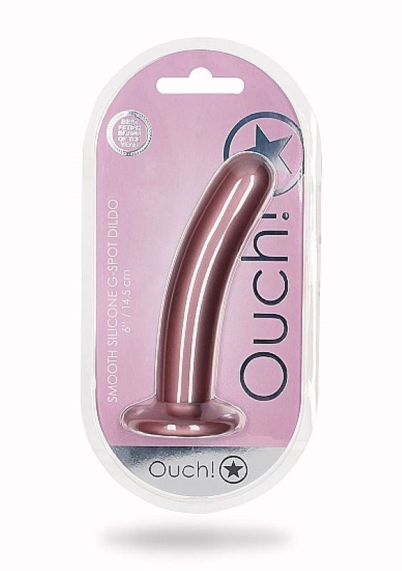 Shots Toys OUCH! Smooth Silicone G Spot Dildo 6 / 14.5 cm Suction Cup - - Non-Realistic Dildos