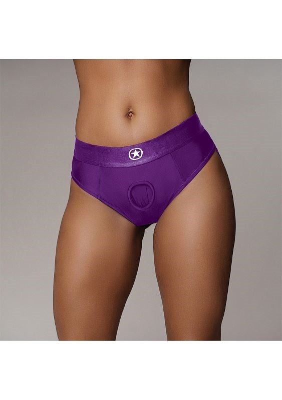 Shots Toys Ouch! Vibrating Strap On Thong with Removable Butt Straps M/L - - Strap On Sextoys