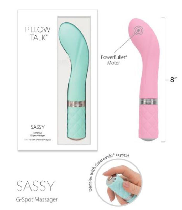BMS Factory Pillow Talk Sassy G Spot Vibrator with Curved Tip Design - - G-Spot Vibrators