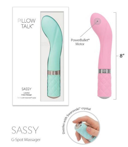 BMS Factory Pillow Talk Sassy G Spot Vibrator with Curved Tip Design - G-Spot Vibrators
