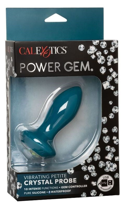 California Exotics Power Gem Vibrating Petite Crystal Probe with 10 Functions - Anal Vibrators