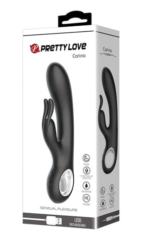 Baile Pretty Love Carina Rabbit Vibrator Dual Ring Stimulator - Rabbit Vibrators