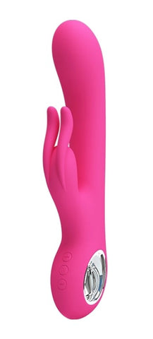 Baile Pretty Love Carina Rabbit Vibrator Dual Ring Stimulator - Rabbit Vibrators