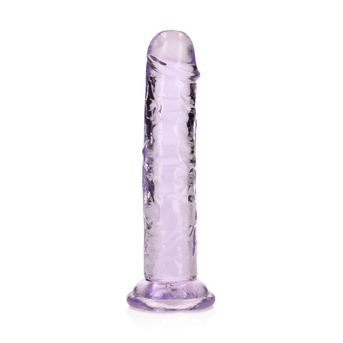 Shots Toys REALROCK 15.5 cm Straight Dildo Crystal Clear TPE - Non-Realistic Dildos