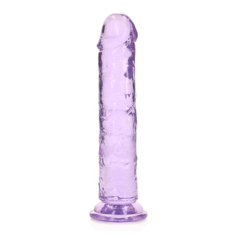 Shots Toys REALROCK 20 cm Straight Dildo Crystal Clear TPE - Strap On Sextoys