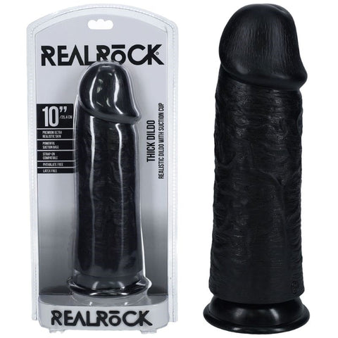 Shots Toys REALROCK 25cm Extra Thick Dildo with Suction Cup Base - Realistic Dildos