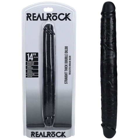 Shots Toys REALROCK 35cm Thick Double Dildo with Suction Cup Base - Double Ender