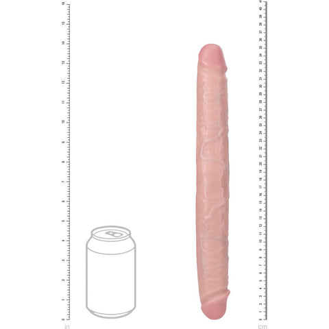 Shots Toys REALROCK 35cm Thick Double Dildo with Suction Cup Base - Double Ender