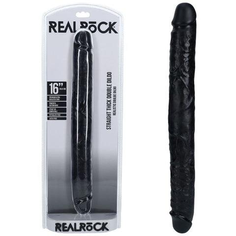 Shots Toys REALROCK Dual Delight 40cm Thick Double Dildo Premium Silicone - Realistic Dildos