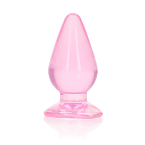 Shots Toys REALROCK 9 cm Anal Plug Crystal Clear TPE with Suction Cup - Realistic Dildos