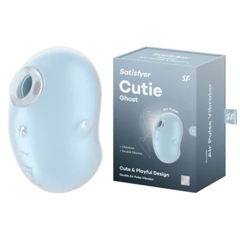 Satisfyer Cutie Ghost Double Air Pulse Clitoral Vibrator with Dual Motors - Clit Ticklers and Pulsators