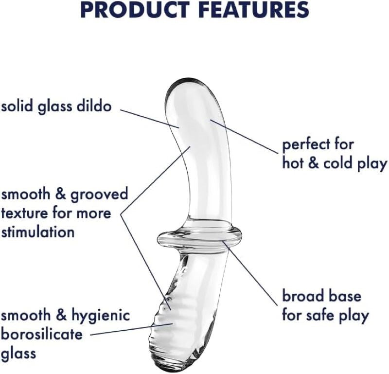 Satisfyer Double Crystal Anal and Vaginal Glass Dildo Dual Pleasure - - Remote Control Vibrators