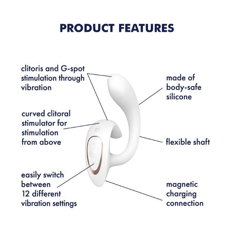 Satisfyer G For Goddess 1 Multi Functions G Spot Vibrator Dual Motor - Remote Control Vibrators