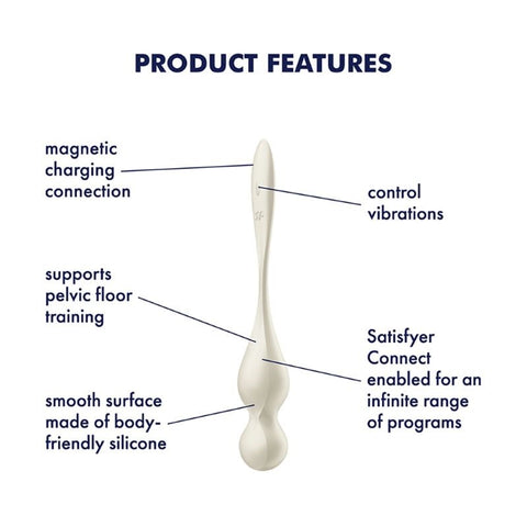 Satisfyer Love Birds 1 App Control Kegel Exercisers with Smart Vibration - Clit Ticklers and Pulsators