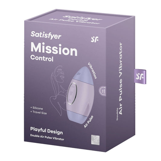 Satisfyer Mission Control Double Air Pulse Clitoral Vibrator Dual Motors - - Pussy And Clit Toys