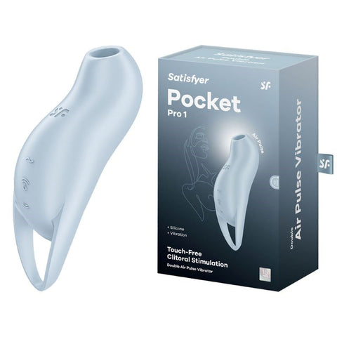 Satisfyer Pocket Pro 1 Dual Motor Clitoral Vibrator with Pressure Wave Tech - Clit Ticklers and Pulsators