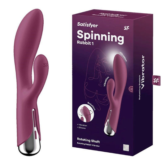 Satisfyer Spinning Rabbit 1 Multi Functions G Spot and Clitoral Stimulator - - Rabbit Vibrators