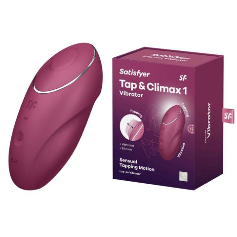 Satisfyer Tap & Climax 1 Dual Motor Tapping and Vibrating Sex Toy - Harness Dildos