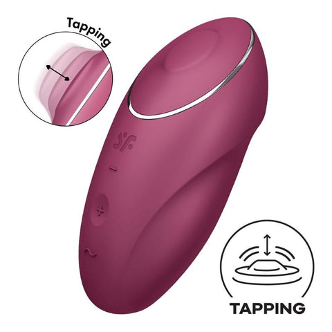 Satisfyer Tap & Climax 1 Dual Motor Tapping and Vibrating Sex Toy - Harness Dildos