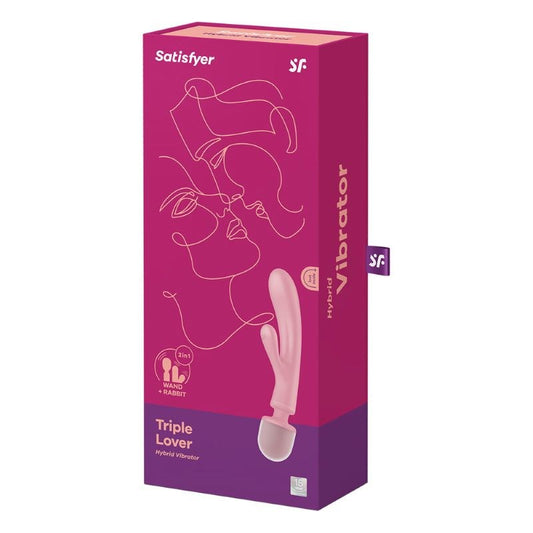 Satisfyer Triple Lover Rabbit Style Clitoral and G Spot Stimulator Triple Motor - - Glass Sex Toys