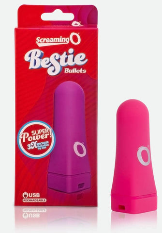 Screaming O Bestie Bullet Rechargeable Clitoral Vibrator with Remote - Bullet Vibrators