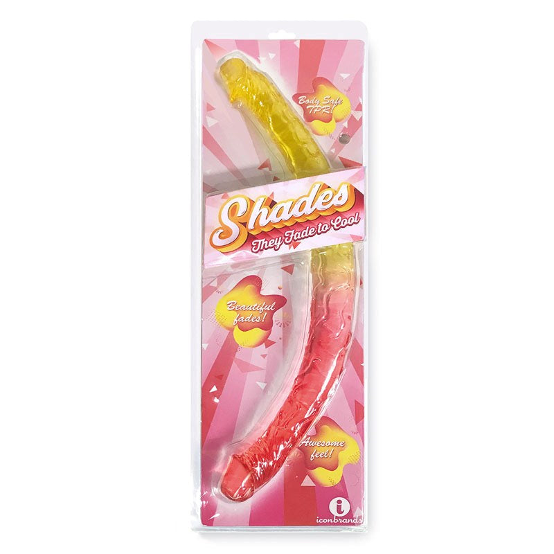 Icon Brands Shades 17 Inch Double Dong with Gradient Colors - Double Ender
