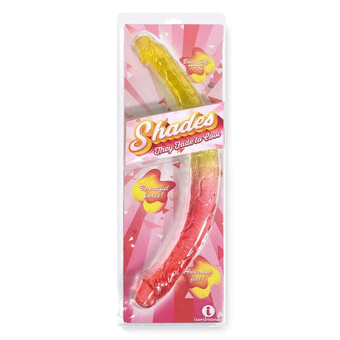 Icon Brands Shades 17 Inch Double Dong with Gradient Colors - Double Ender