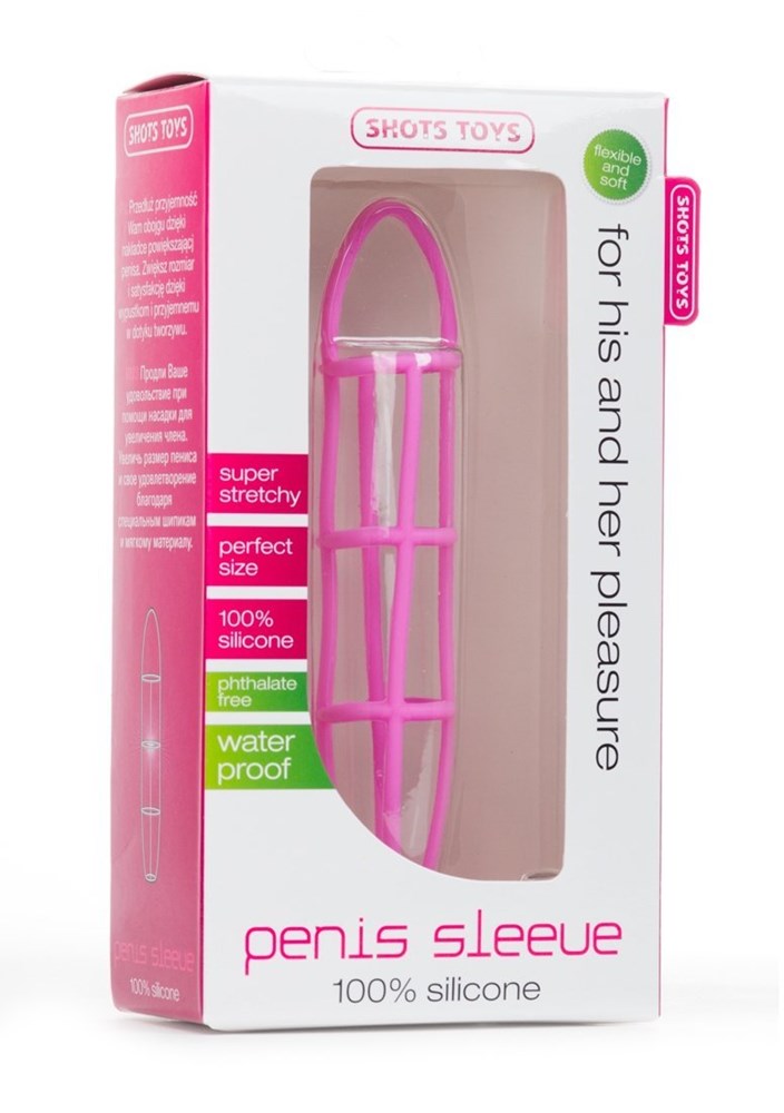 Shots Toys SHOTS Penis Sleeve Ridged Silicone Enhancement for Partners - - Pumps, Extenders and Sleeves