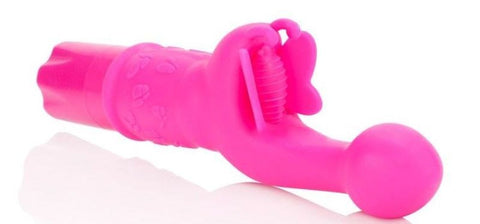California Exotics Silicone Butterfly Kiss Dual Motor Vibrator - Rabbit Vibrators