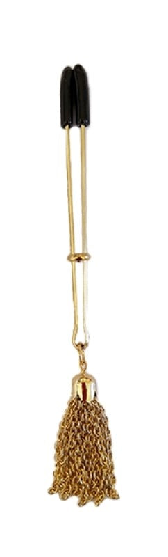 Spartacus Sensual Tweezer Clamps with Captivating Chain Tassel Adjustable - - Breast and Nipple Toys